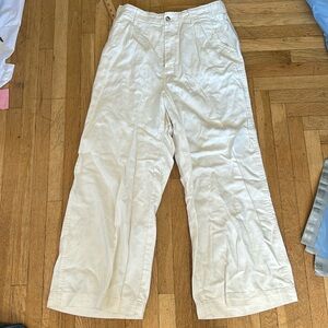 White linen, Madewell pants